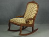 Appraisal: ROCKING CHAIR - CIRCA - WALNUT FRAMED YOUTH SIZE LINCOLN