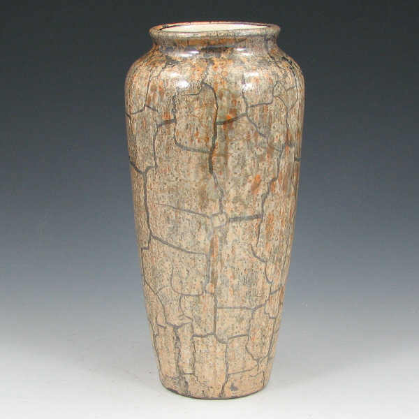 Appraisal: Camark Ivory Crackle Bright Vase - Mint Camark Ivory Crackle