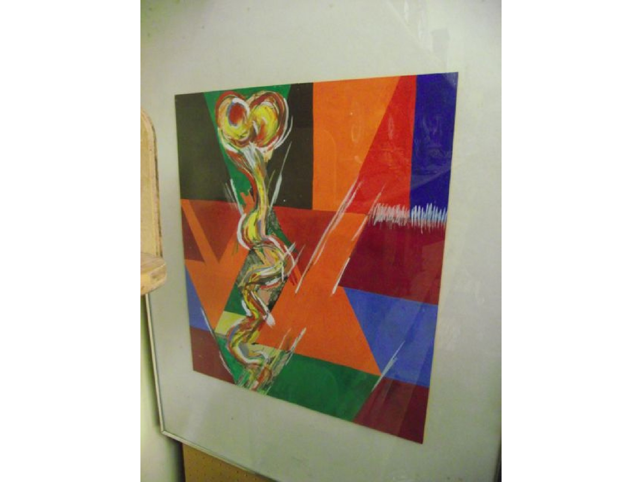 Appraisal: A th century coloured gouache abstract study indistinctly signed bottom