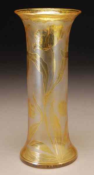 Appraisal: Dorflinger Honesdale glass vase of cylindrical form in translucent glass