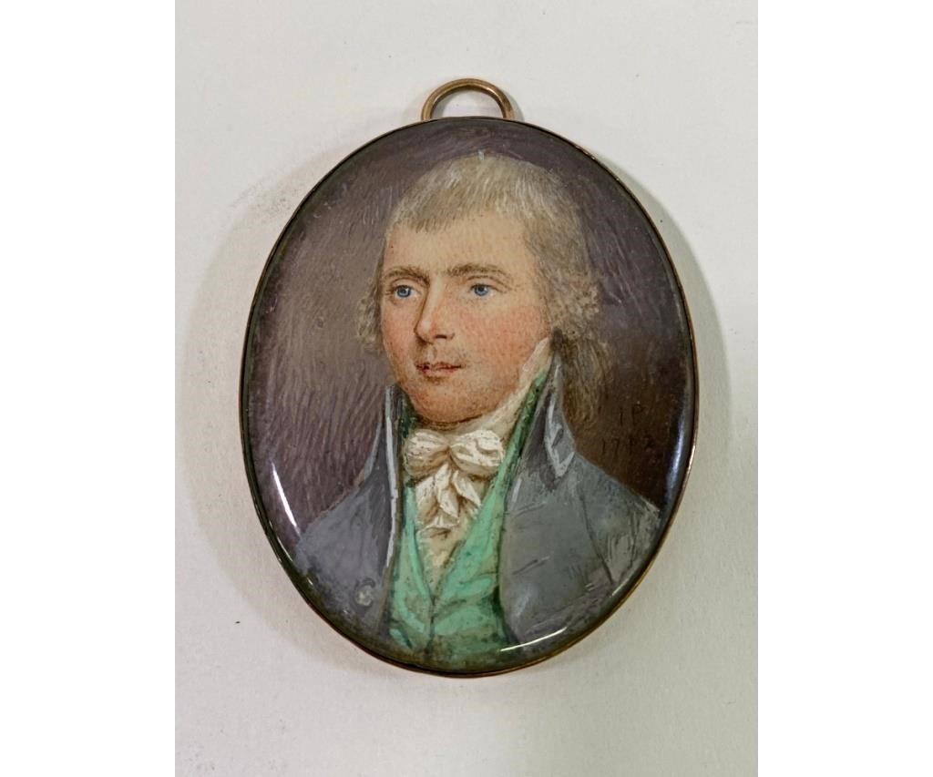 Appraisal: James Peale Sr Pennsylvania Maryland - American miniature portrait of