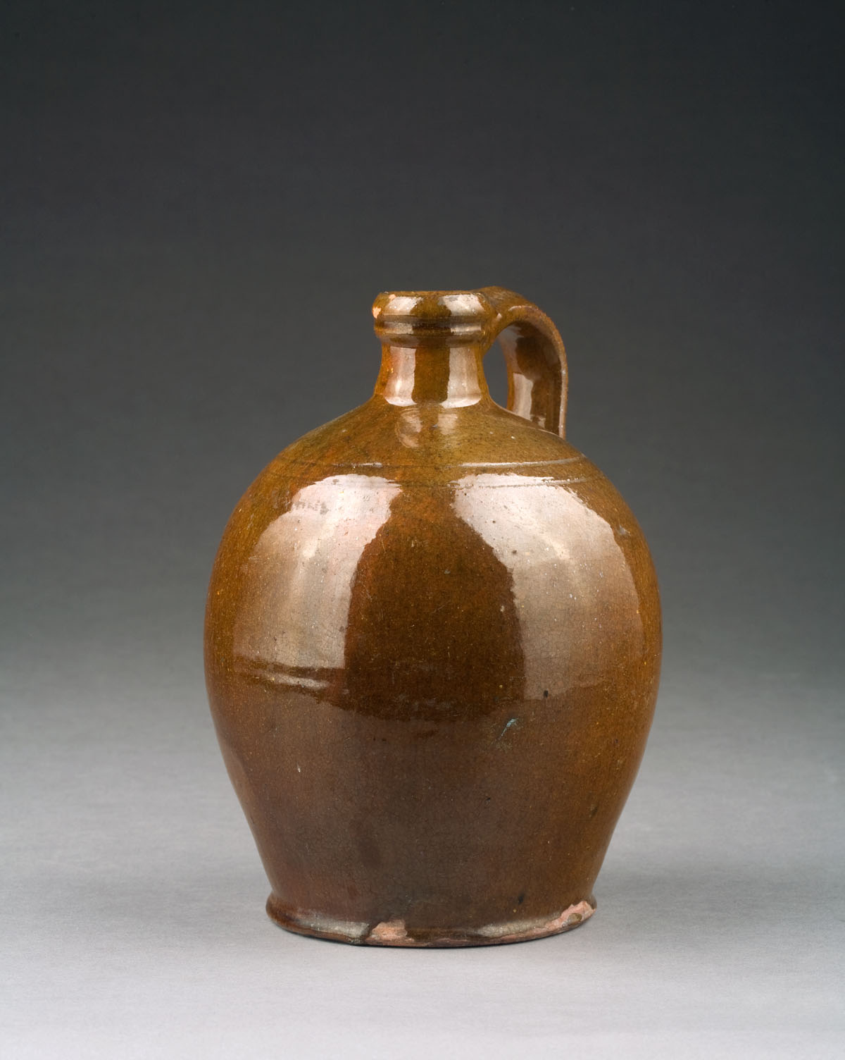 Appraisal: NEW ENGLAND REDWARE OVOID JUG