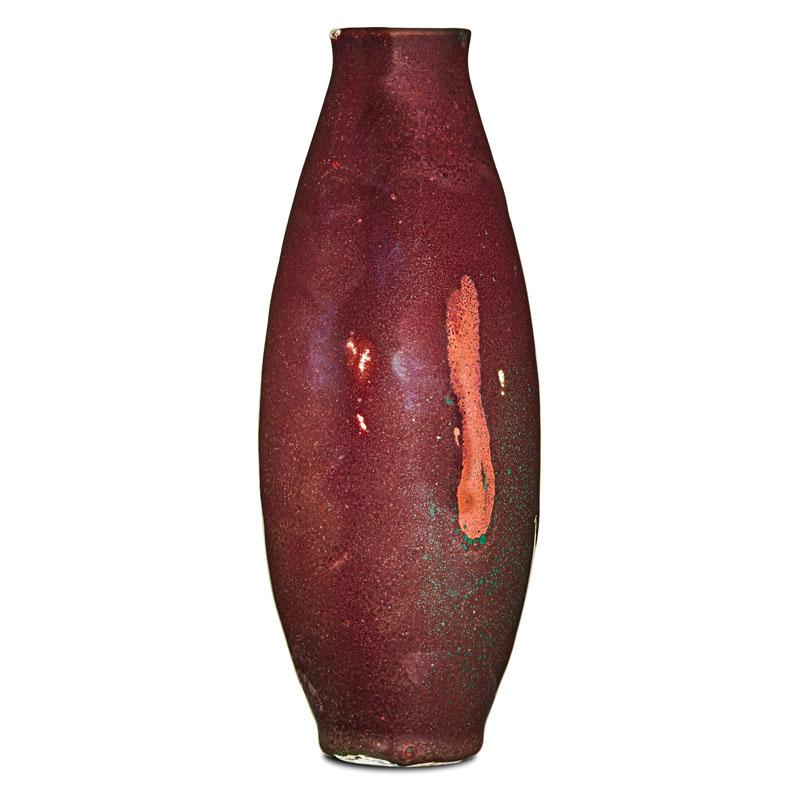 Appraisal: HUGH ROBERTSON DEDHAM Vase oxblood glaze Condition Report Excellent condition