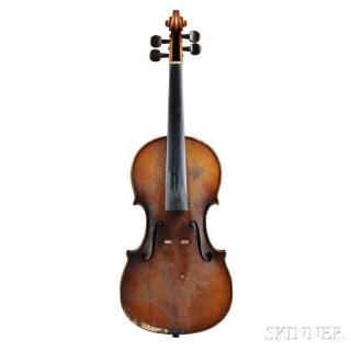 Appraisal: American Violin John Friedrich Bro labeled COPY OF GUARNERIUS MAKERS