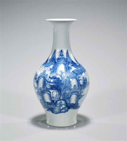 Appraisal: Chinese blue and white porcelain vase of globular form with