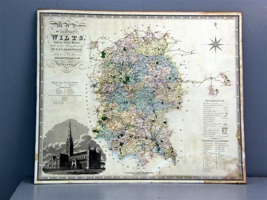 Appraisal: th century Map of Wiltshire by C I Greenwood h