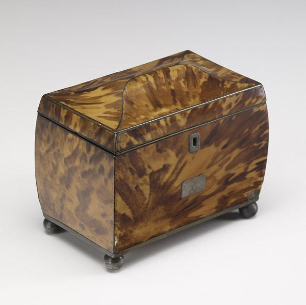 Appraisal: ENGLISH TORTOISESHELL TEA CADDY th C x x