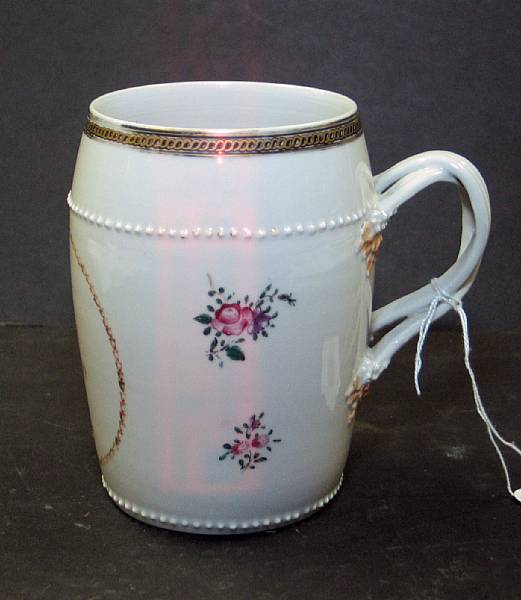 Appraisal: A famille rose enameled export porcelain mug th Century Of