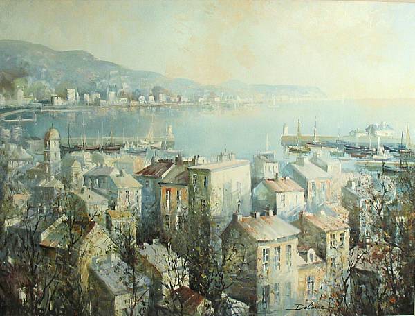 Appraisal: Lucien Delarue French born Cote d'Azur signed 'DeLarue' lower right