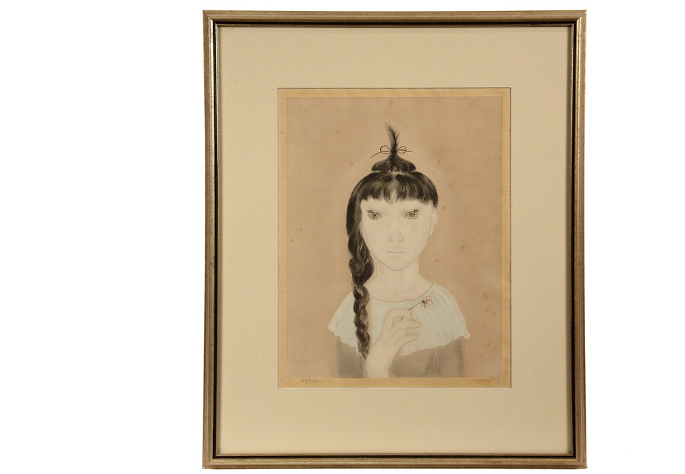 Appraisal: LEONARD FOUJITA FR Japan - - Girl with Braid Les