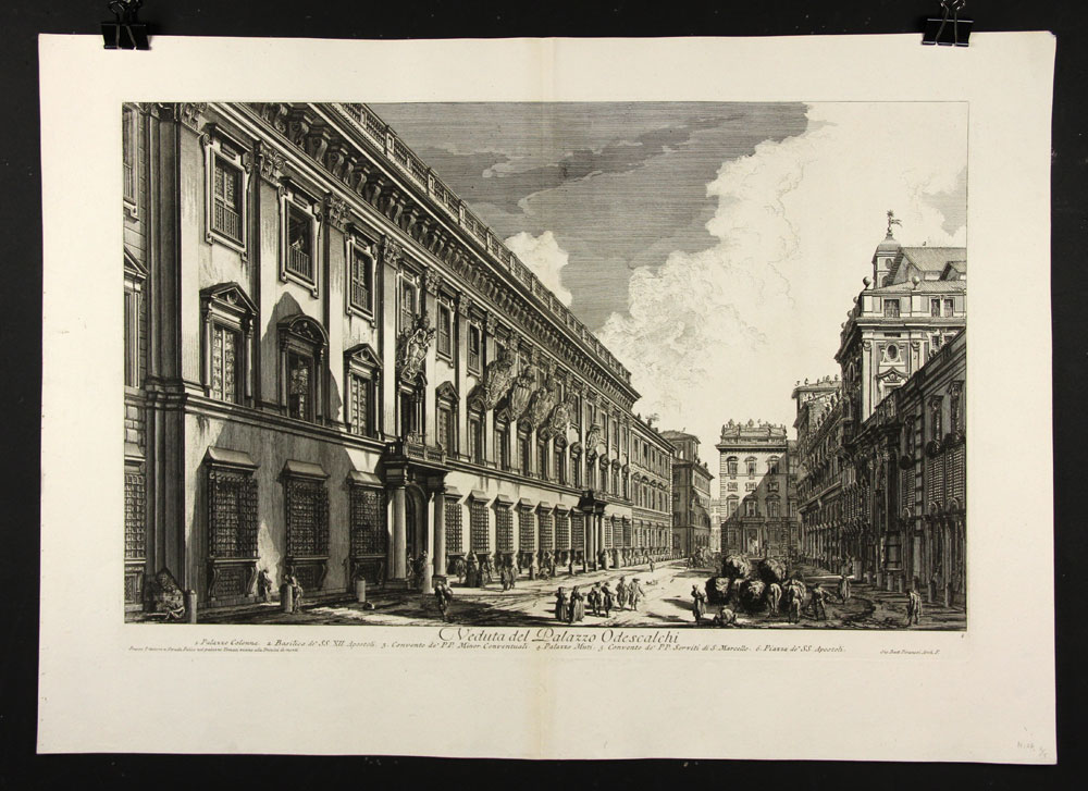 Appraisal: - Piranesi Veduta del Palazzo Odescalchi Print Gianbattista Piranesi Italian