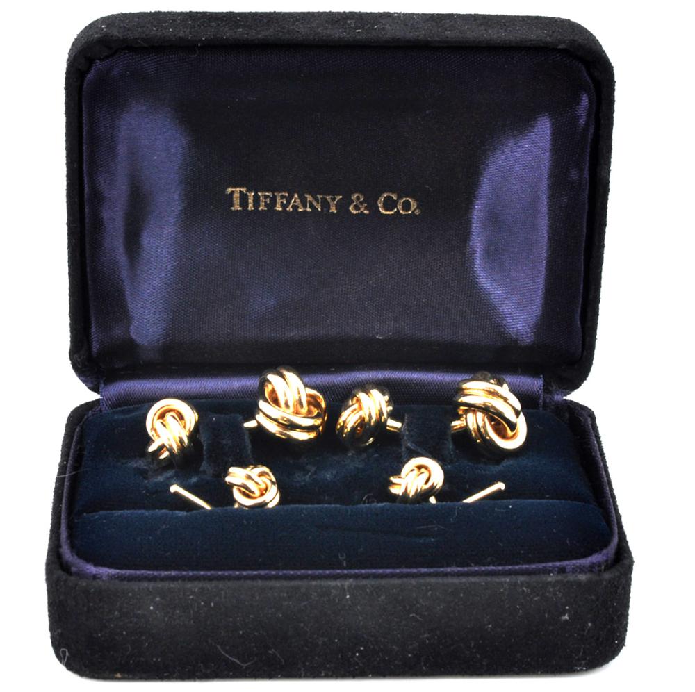 Appraisal: TIFFANY CO K LOVE KNOT TUXEDO SETTiffany Co K yellow