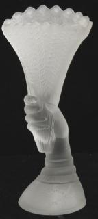 Appraisal: Philadelphia Centennial Exhibition Vase Of pressed frosted flint glass in