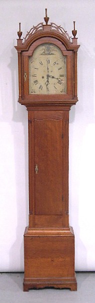 Appraisal: Tall clock Connecticut c unsigned movement probably the work of