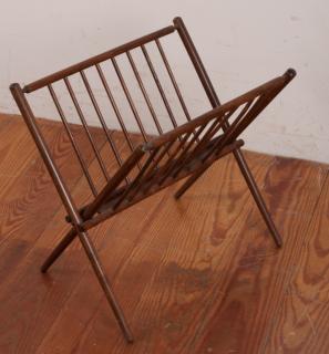 Appraisal: Materpieces in Wood Nasco Magazine Rack Mid-century faintly stamped to