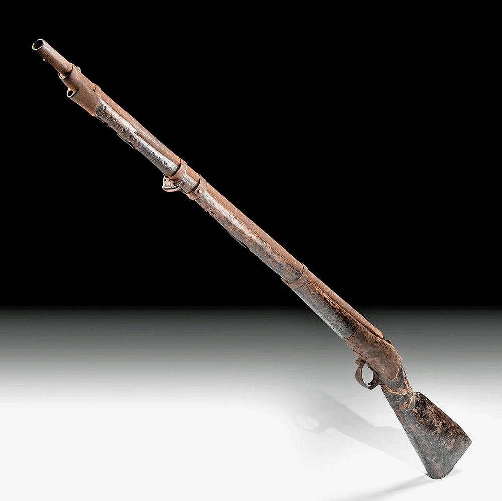 Appraisal: th C Igbo Wood Iron Dane Trick Rifle - Egbe