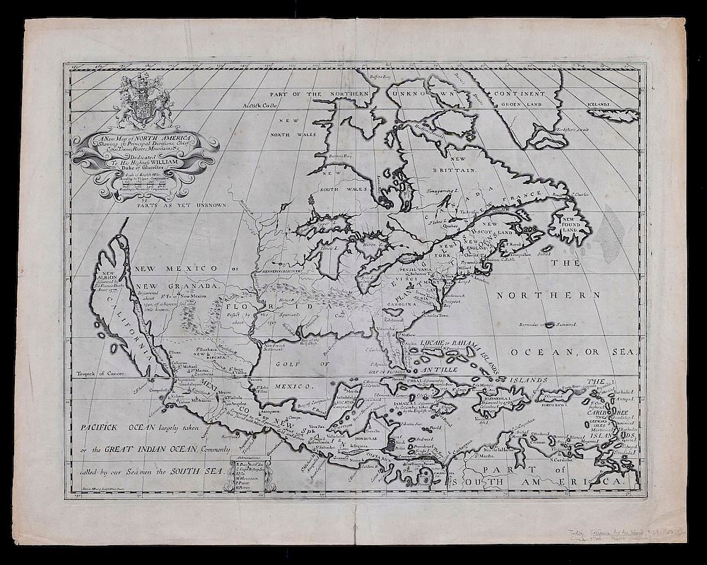 Appraisal: Wells Map of North America California as an Island Edward