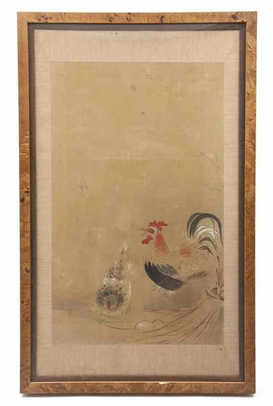 Appraisal: A Chinese Painting ink on paper depicting a rooster and