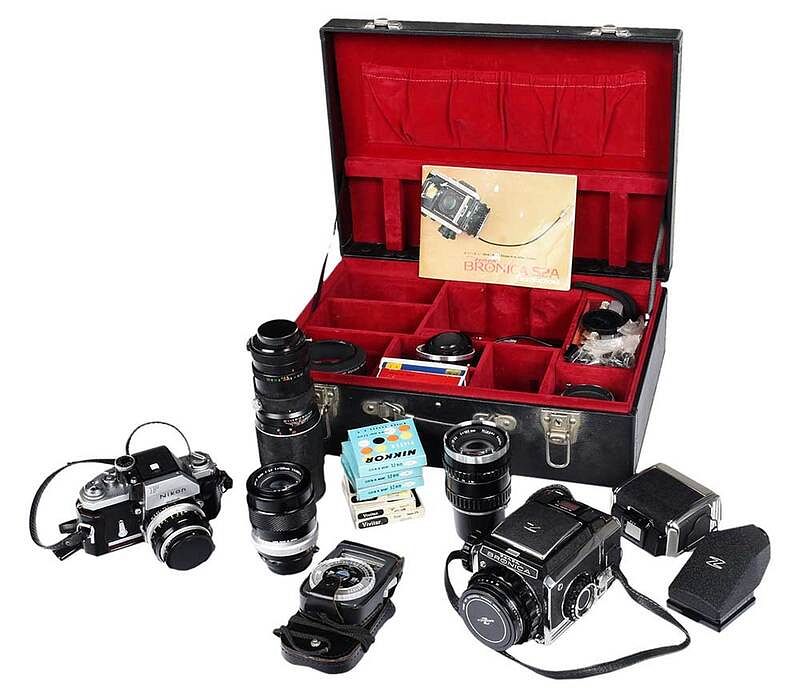 Appraisal: Bronica S A and Nikon Cameras with Accessories including Bronica