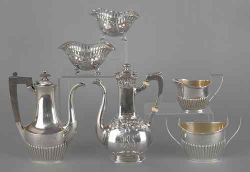 Appraisal: Two Gorham sterling silver teapots together with a creamer a