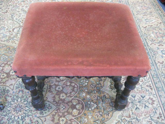 Appraisal: Antique Stool tall x William Mary style