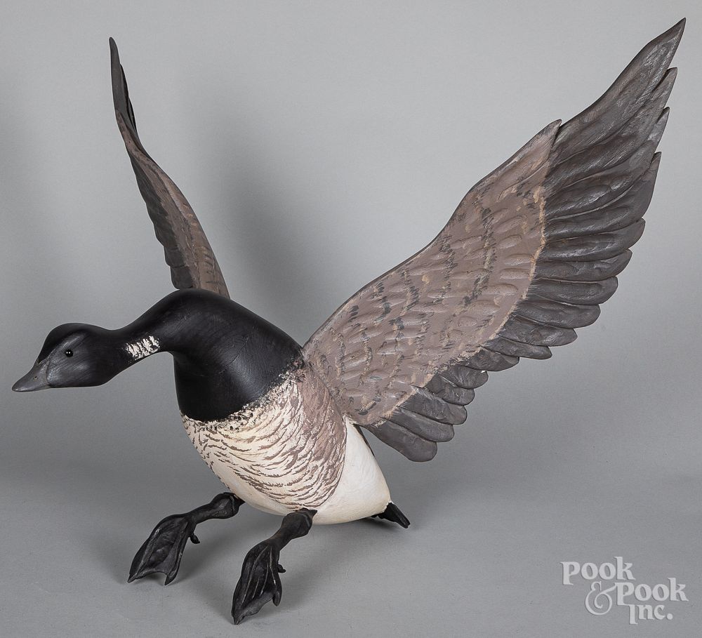 Appraisal: Carved and painted Canada goose by Gary Gibson Carved and