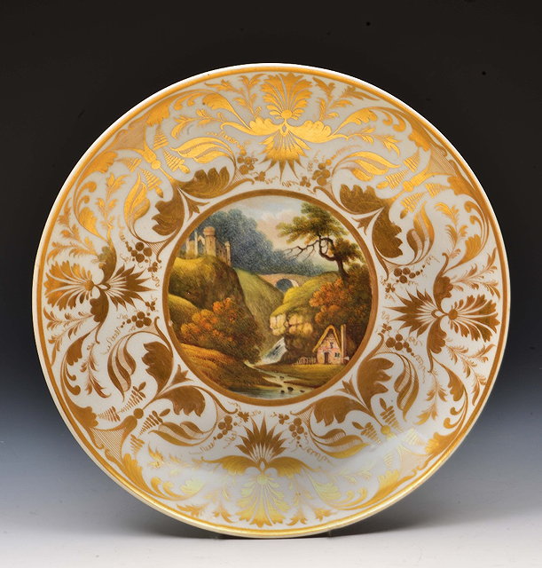 Appraisal: Derby saucer dishcirca - probably painted by John Brewer with