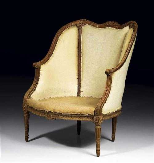 Appraisal: WING BACK CHAIR Louis XVI stamped P PLUVINET Philippe Joseph