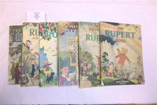 Appraisal: RUPERT BEAR A collection of seven annuals - all un-clipped