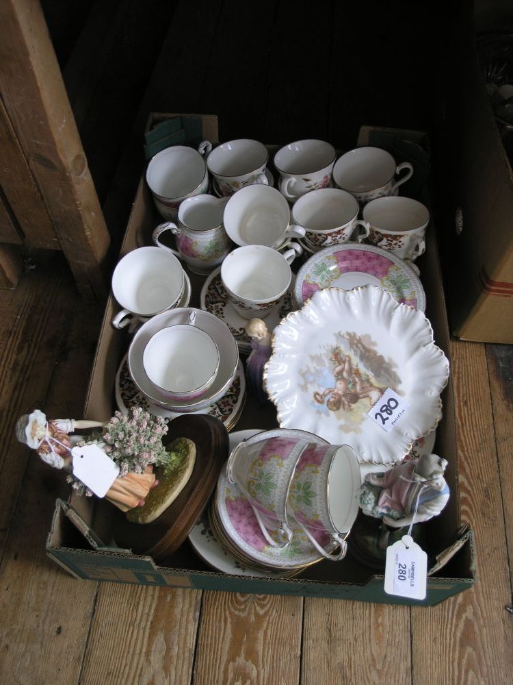 Appraisal: An assortment of ornamental china including a Royal Doulton figure