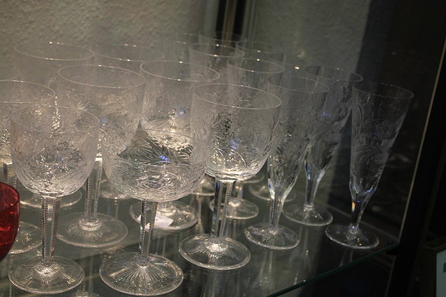 Appraisal: A COLLECTION OF EIGHTEEN ASSORTED INTAGLIO CUT GLASSES probably St