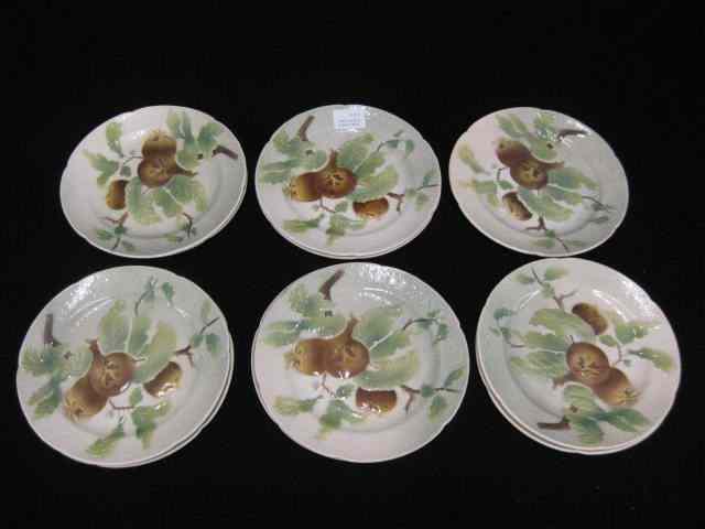 Appraisal: St Clements French Majolica Plates fruit decor '' excellent