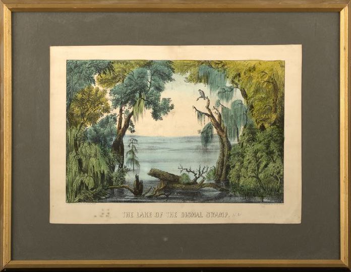 Appraisal: Currier Ives th Century Southern River Scenery and The Lake