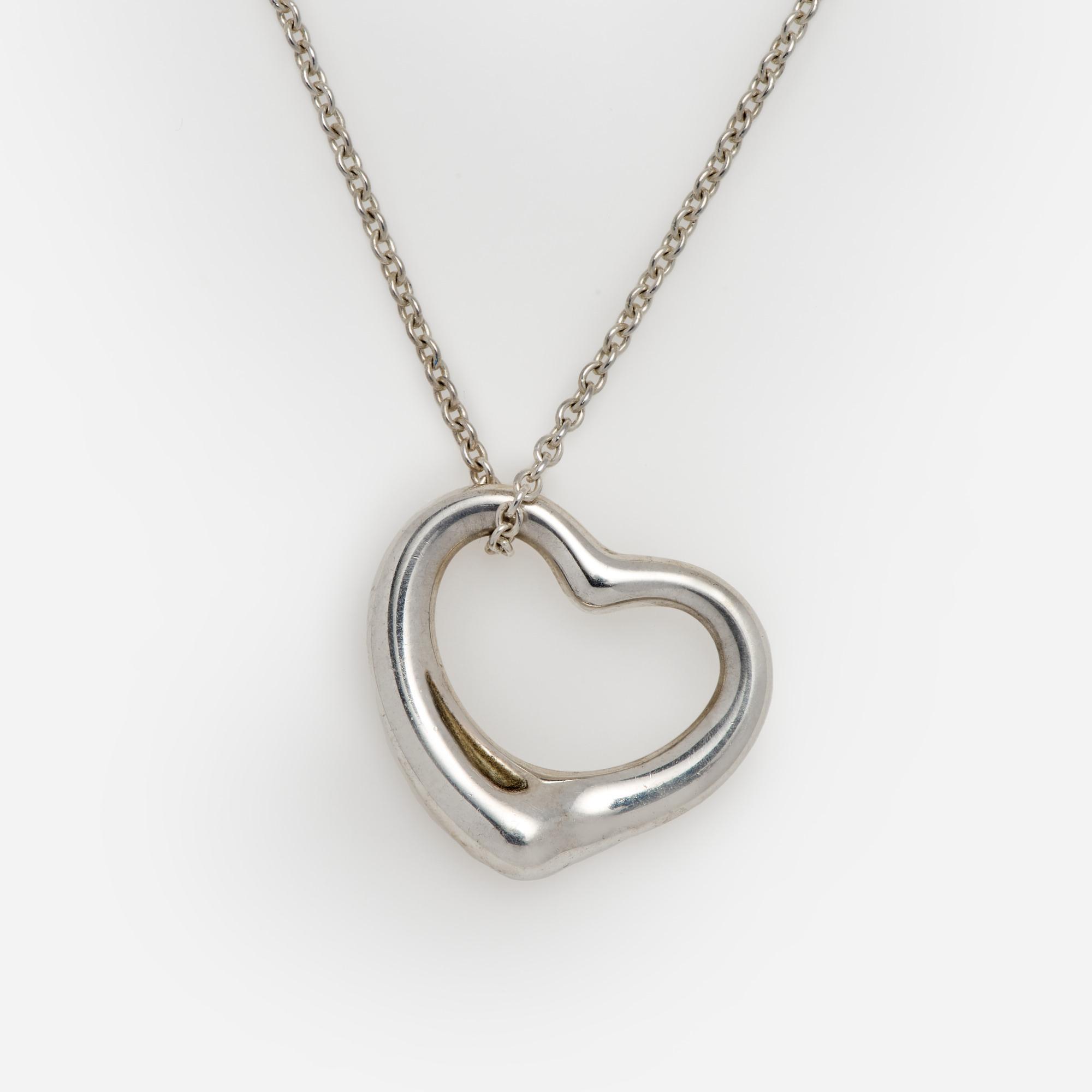 Appraisal: TIFFANY CO ELSA PERETTI OPEN HEART STERLING NECKLACE A sterling