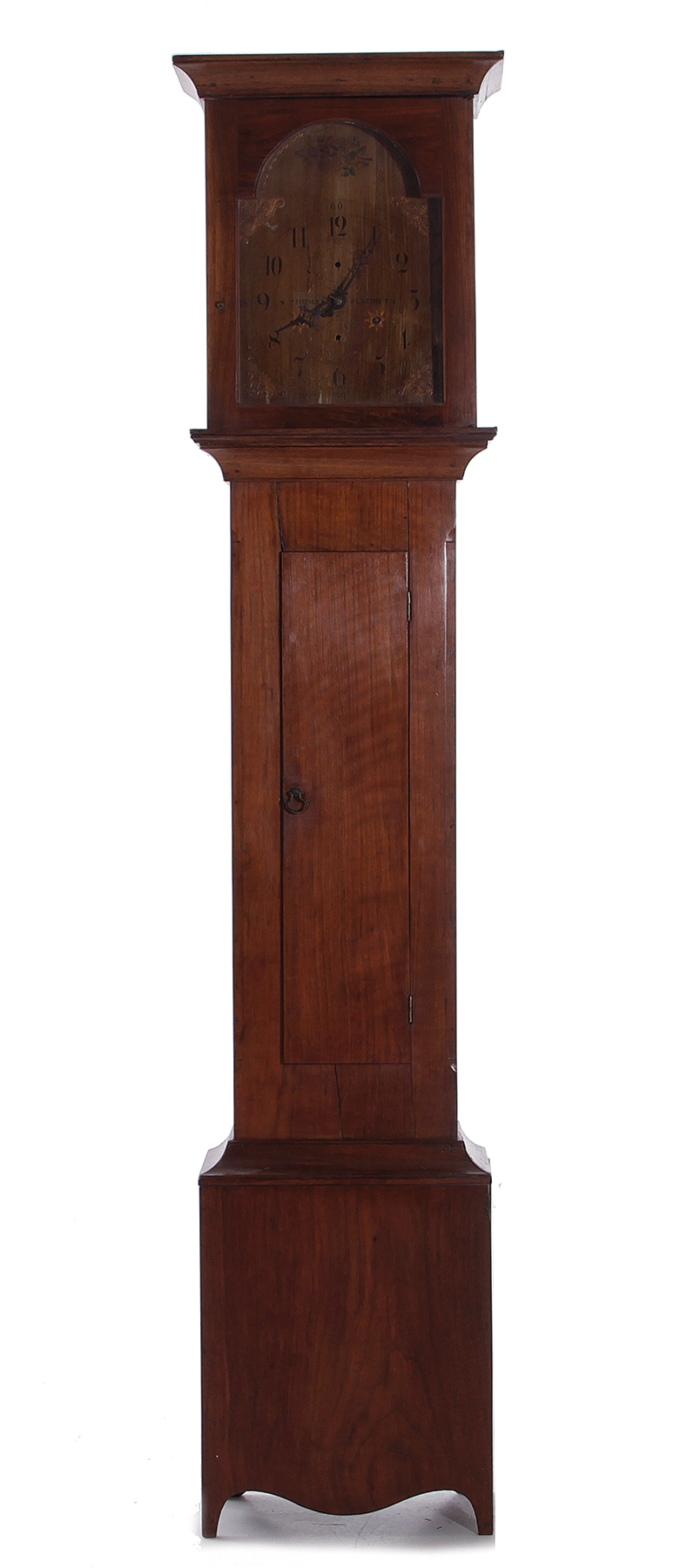 Appraisal: Seth Thomas tall case clock circa molded crown arched glazed