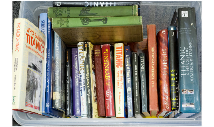 Appraisal: Container of Illustrated Quality Shipping Books plus a video film