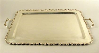 Appraisal: Mexican sterling silver two handled serving tray gonzalo moreno th