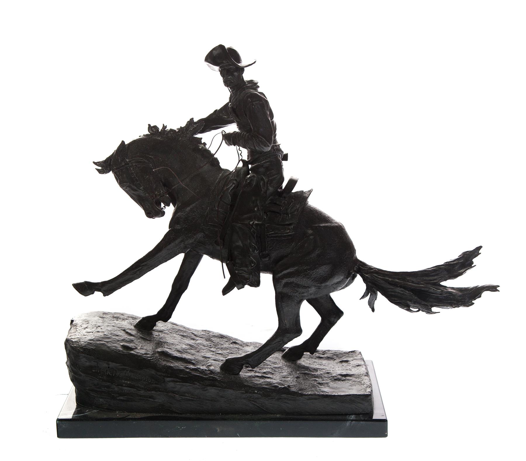 Appraisal: THE COWBOY AFTER FREDERIC REMINGTON AMERICAN - Bronze signed on