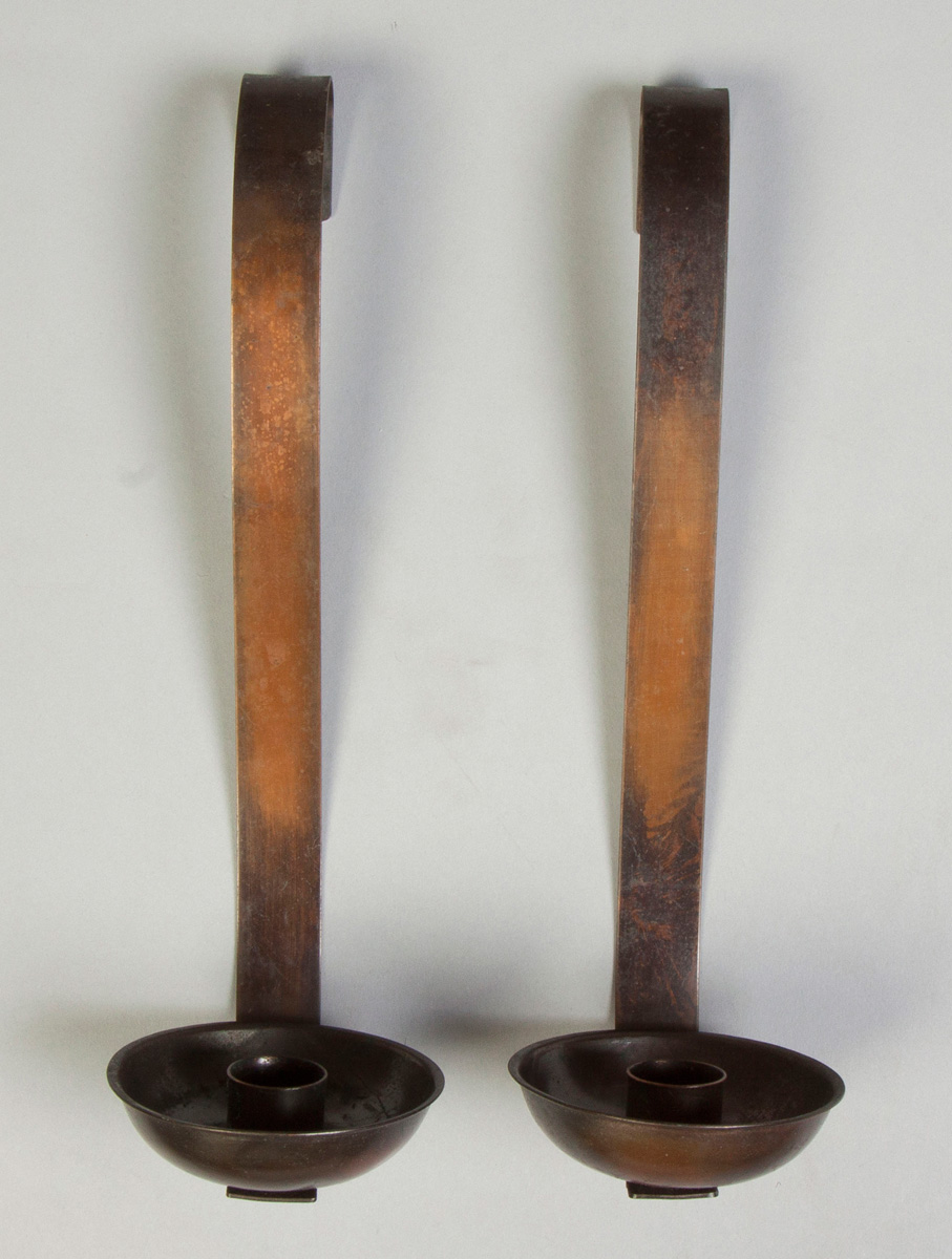 Appraisal: Roycroft Copper Hanging Candle Sconces