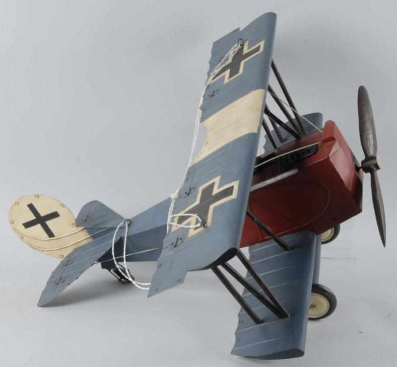 Appraisal: Metal Biplane Toy Description Circa Possibly a prototype or one-of-a-kind