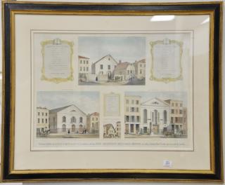 Appraisal: Colored lithograph First Methodist Episcopal Church in John Street New