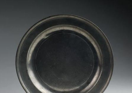 Appraisal: LOVE PEWTER PLATE PHILADELPHIA CIRCA Lovebird and London marks Diameter