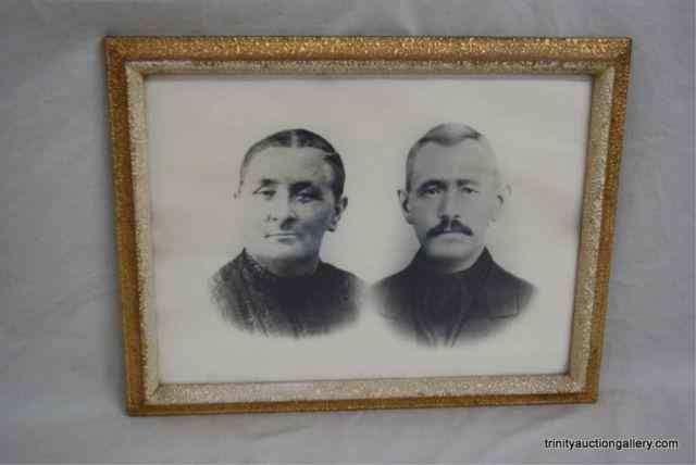 Appraisal: Antique Framed Couple Portrait- Very nice antique frame with couple