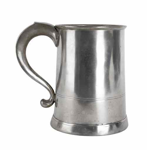 Appraisal: Hartford Connecticut pewter mug ca bearing the touch of Thomas