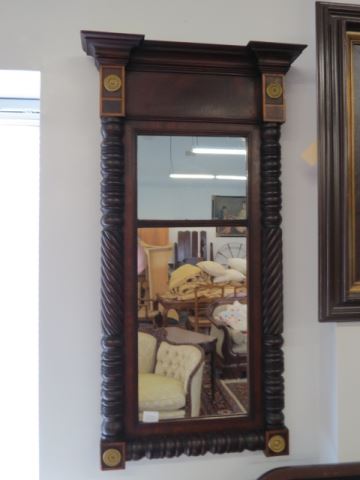 Appraisal: American Federal Mahogany Pier Mirror circa X overall probaly Salem