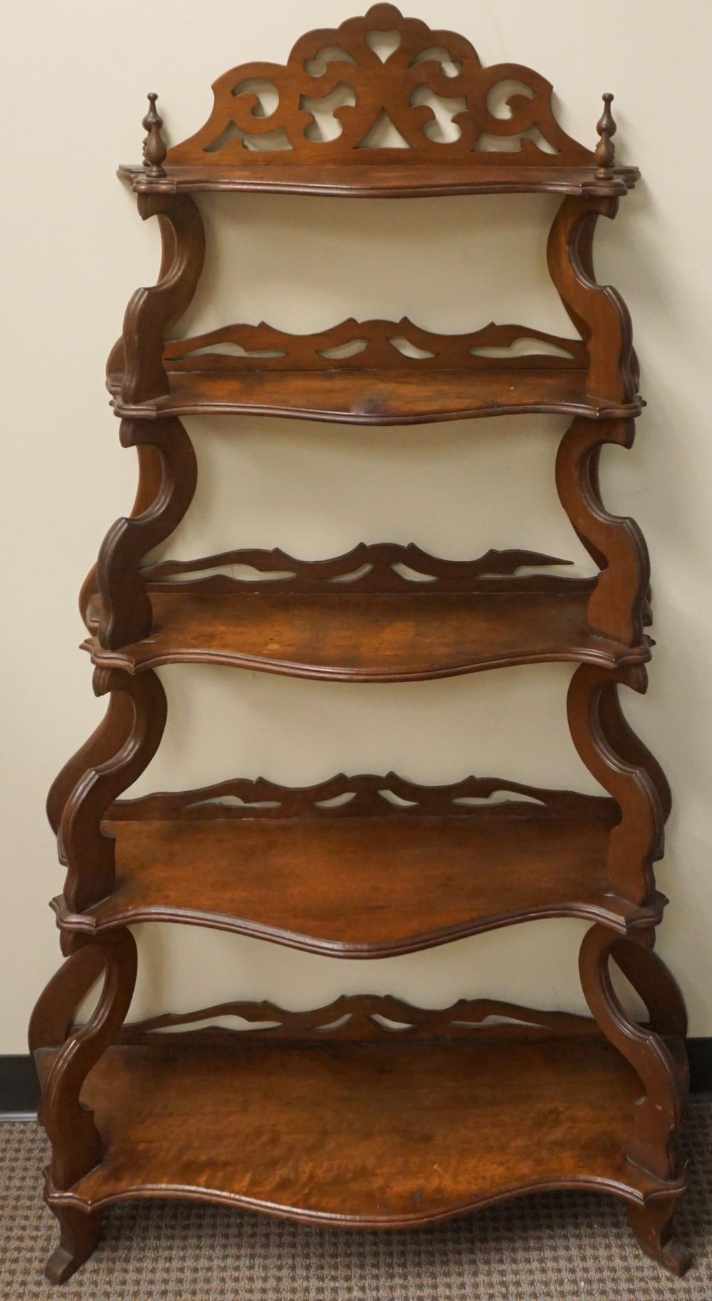 Appraisal: VICTORIAN ROCOCO MAHOGANY ETAGERE X X IN X X CM