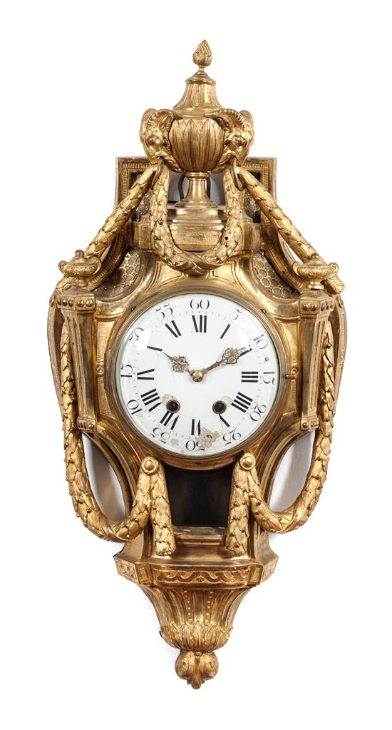 Appraisal: Sale Lot A Louis XVI Gilt Bronze Cartel Clock late