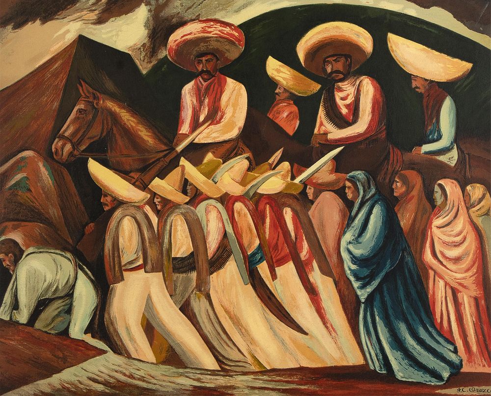 Appraisal: Jose Clemente Orozco Zapatistas ca Jose Clemente Orozco - Zapatistas