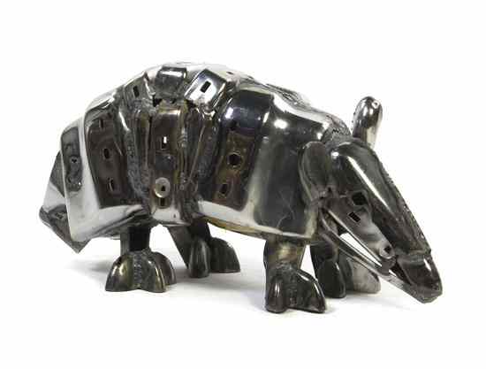 Appraisal: John Kearney American b Armadillo welded steel inscribed JK Height