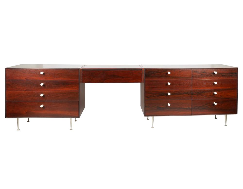 Appraisal: GEORGE NELSON HERMAN MILLER THIN EDGE DRESSERmodel rosewood with porcelain